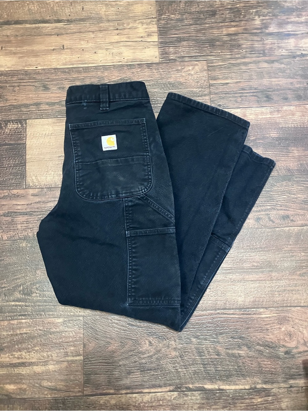 Carhartt Men's Black Cargo Work Pants with Utility Pockets